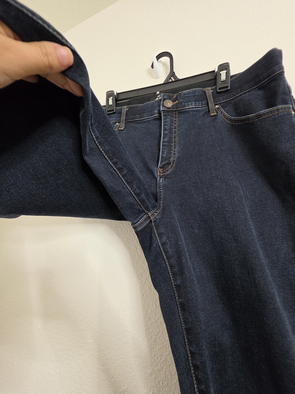 LuLaRoe Womens Size 38 Dark Wash Stretch Denim Straight Leg Jeans - Picture 8 of 13